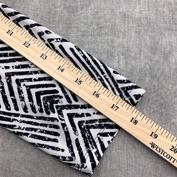 Lauren Ralph Lauren Dress Women 10 Black White Chevron Sheath Colorblock Stretch - Picture 6 of 11